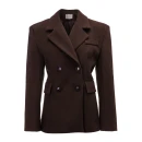 Marynarka damska OLAVOGA HUSH 2026 brąz - maWer Fashion