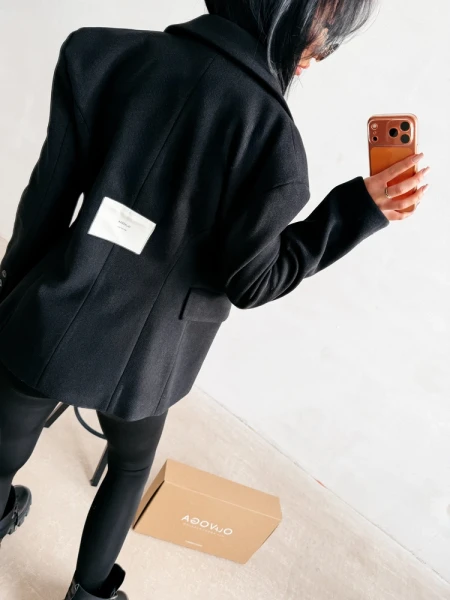 Marynarka damska OLAVOGA HUSH 2026 czarna - maWer Fashion