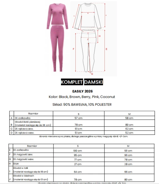 Komplet damski OLAVOGA EASILY 2026 fioletowy - maWer Fashion