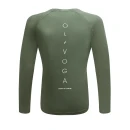 Longsleeve bluzka męska OLAVOGA MIRE 2026 olivka - maWer Fashion
