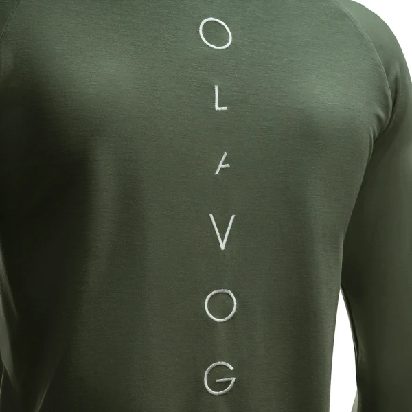 Longsleeve bluzka męska OLAVOGA MIRE 2026 olivka - maWer Fashion