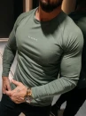 Longsleeve bluzka męska OLAVOGA MIRE 2026 olivka - maWer Fashion