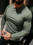Longsleeve bluzka męska OLAVOGA MIRE 2026 olivka - maWer Fashion