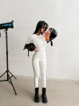 Komplet damski OLAVOGA EASILY 2026 kremowy - maWer Fashion