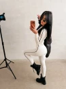 Komplet damski OLAVOGA EASILY 2026 kremowy - maWer Fashion
