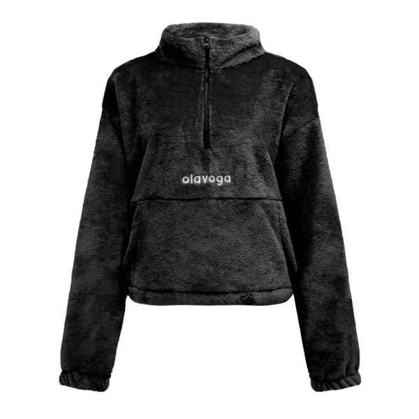 Bluza damska polar OLAVOGA EMINO 2026 czarna - maWer Fashion