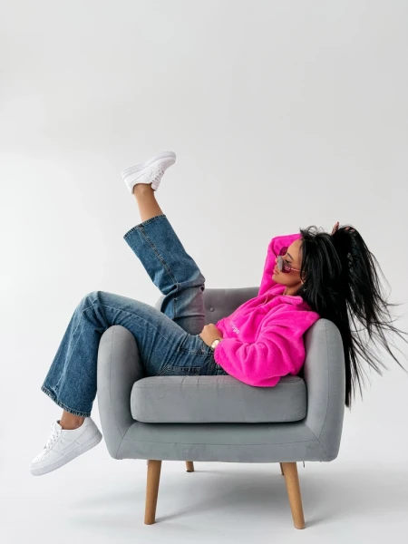 Bluza damska polar OLAVOGA EMINO 2026 fuksja - maWer Fashion