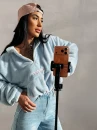 Bluza damska polar OLAVOGA EMINO 2026 błękit - maWer Fashion