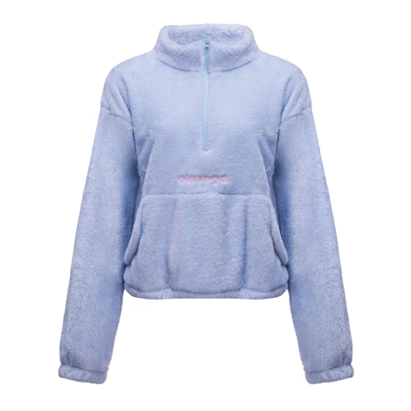 Bluza damska polar OLAVOGA EMINO 2026 błękit - maWer Fashion