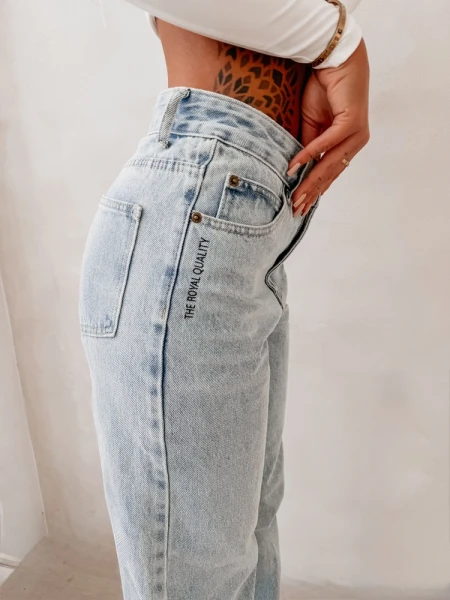 Spodnie damskie jeansy OLAVOGA SKYLINE 2026 jasny jeans - maWer Fashion