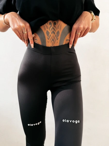 Legginsy damskie OLAVOGA TACTILE 2026 czarne - maWer Fashion