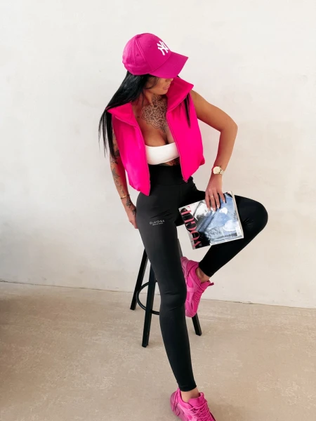 Legginsy damskie OLAVOGA PLAIN 2026 czarne - maWer Fashion