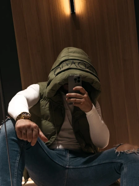 Kamizelka męska OLAVOAGA TAER 2026 khaki - maWer Fashion
