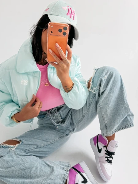Kurtka damska OLAVOGA YUE SPRING 2026 miętowa - maWer Fashion