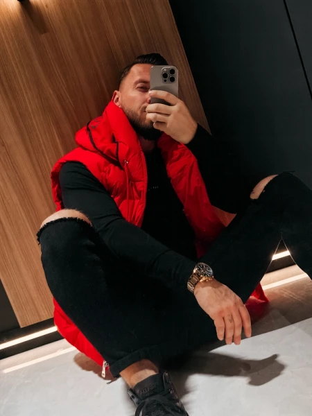 Kamizelka męska OLAVOAGA TAER 2026 czerwona - maWer Fashion