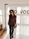 Marynarka damska OLAVOGA HUSH 2026 brąz - maWer Fashion