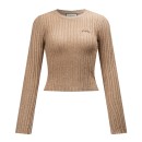 Sweter damski OLAVOGA ZIRRA 2025 brązowy - maWer Fashion