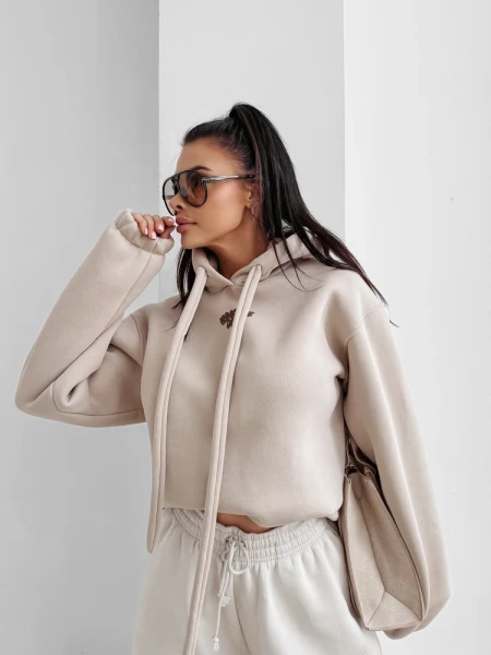 Bluza damska OLAVOGA FROST LAYER 2025 - beż - maWer Fashion
