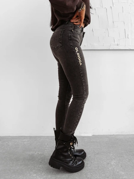 Spodnie damskie OLAVOGA NOON 2025 szare - maWer Fashion