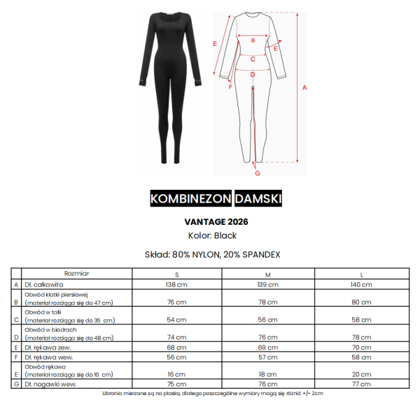 Kombinezon damski OLAVOGA VANTAGE 2026 czarny - maWer Fashion
