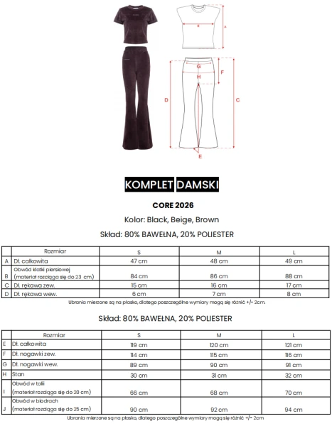 Komplet damski OLAVOGA CORE 2026 beż - maWer Fashion