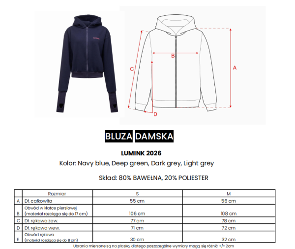 Bluza damska OLAVOGA LUMINK 2026 ciemny szary - maWer Fashion