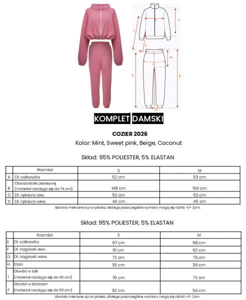 Komplet damski OLAVOGA COZIER 2026 mięta - maWer Fashion
