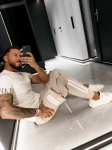 Spodnie męskie OLAVOGA CASTON 2026 beż - maWer Fashion