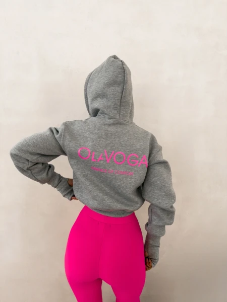 Bluza damska OLAVOGA LUMINK 2026 jasny szary - maWer Fashion