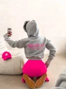 Bluza damska OLAVOGA LUMINK 2026 jasny szary - maWer Fashion