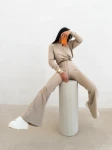 Komplet damski OLAVOGA ASHWAY 2026 beż - maWer Fashion