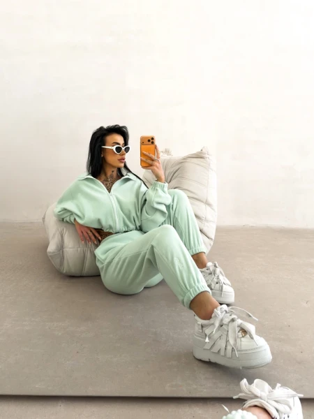Komplet damski OLAVOGA COZIER 2026 mięta - maWer Fashion
