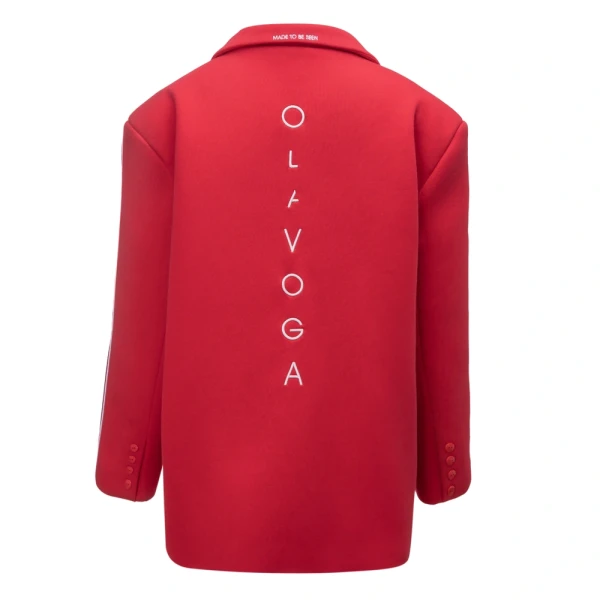 Marynarka damska OLAVOGA REFINE 2026 czerwona - maWer Fashion
