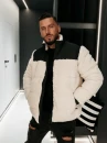 Kurtka męska OLAVOGA VAAS 2026 czarny ecru - maWer Fashion