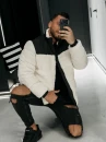 Kurtka męska OLAVOGA VAAS 2026 czarny ecru - maWer Fashion