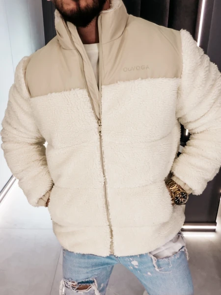 Kurtka męska OLAVOGA VAAS 2026 beż ecru - maWer Fashion