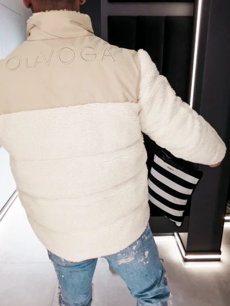 Kurtka męska OLAVOGA VAAS 2026 beż ecru - maWer Fashion