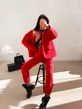 Spodnie  damskie OLAVOGA FINIRE 2026 czerwone