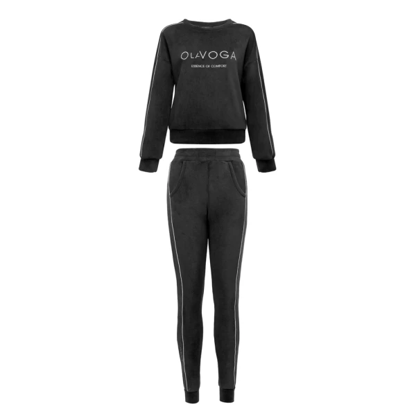 Polarowy komplet damski OLAVOGA LENTO 2026 czarny - maWer Fashion