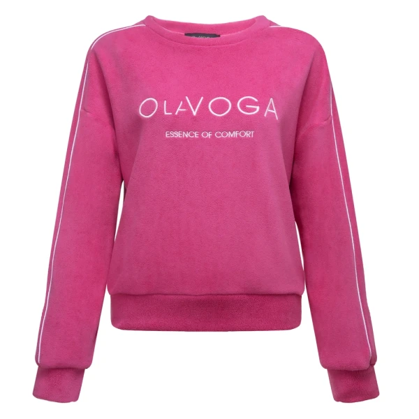 Polarowy komplet damski OLAVOGA LENTO 2026 fuksja - maWer Fashion