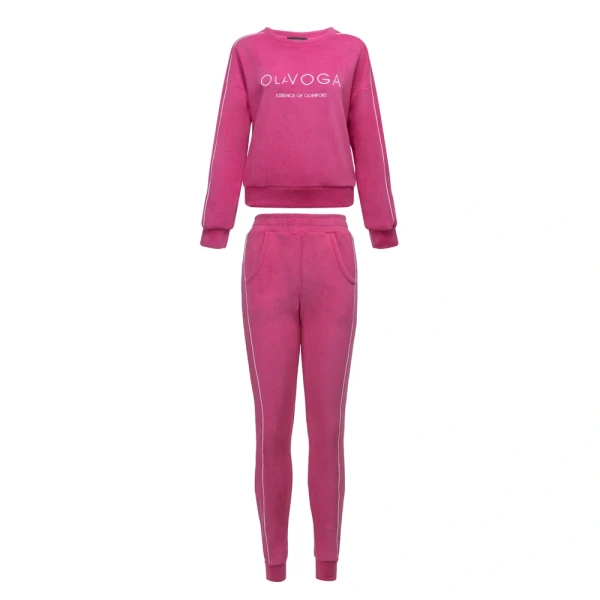 Polarowy komplet damski OLAVOGA LENTO 2026 fuksja - maWer Fashion