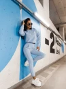 Polarowy komplet damski OLAVOGA LENTO 2026 błękit - maWer Fashion