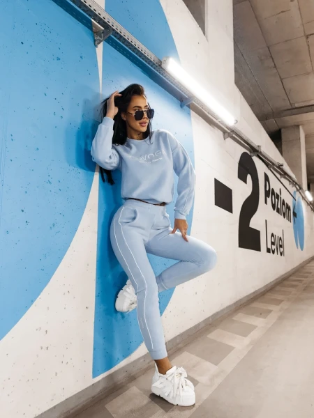 Polarowy komplet damski OLAVOGA LENTO 2026 błękit - maWer Fashion