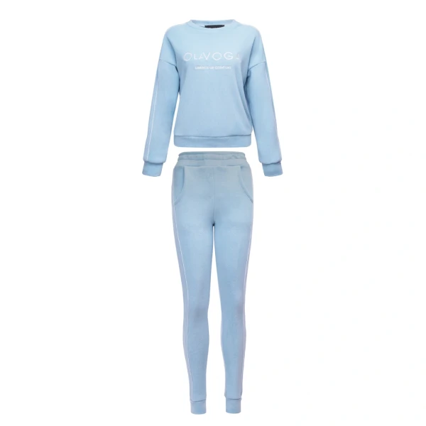 Polarowy komplet damski OLAVOGA LENTO 2026 błękit - maWer Fashion