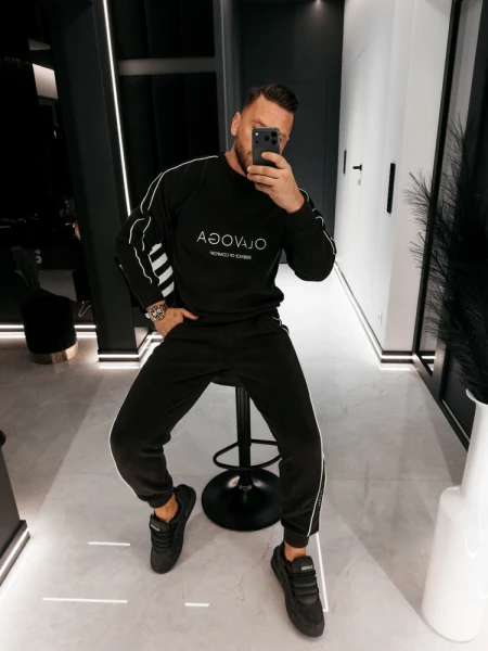 Polarowy komplet męski OLAVOGA LENTO MEN 2026 czarny - maWer Fashion