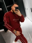 Polarowy komplet męski OLAVOGA LENTO MEN 2026 bordowy - maWer Fashion
