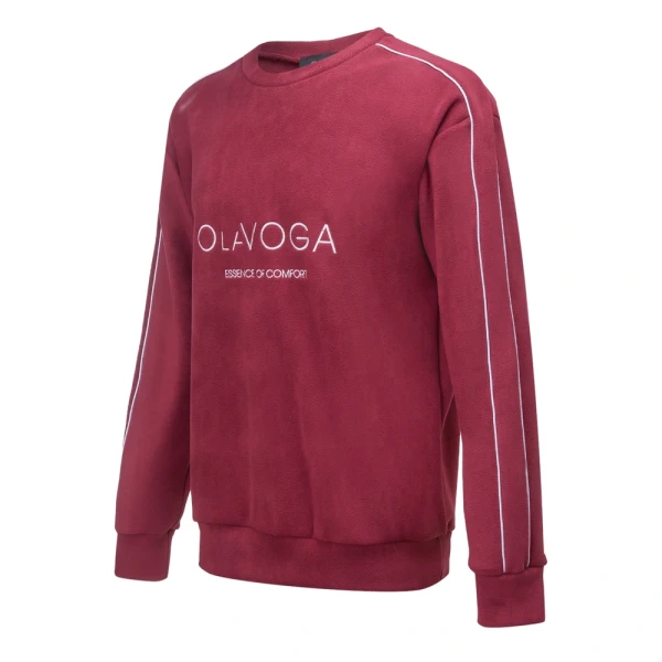 Polarowy komplet męski OLAVOGA LENTO MEN 2026 bordowy - maWer Fashion