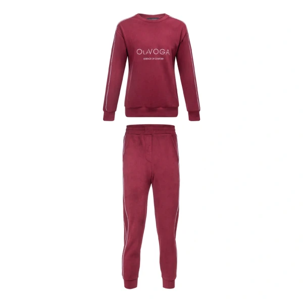 Polarowy komplet męski OLAVOGA LENTO MEN 2026 bordowy - maWer Fashion