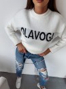 Sweter damski OLAVOGA COFFEE 2024 ecru  -  maWer Fashion