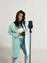 Płaszcz damski OLAVOGA FONAJ 2026 mięta - maWer Fashion